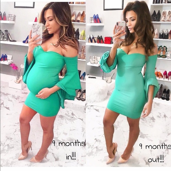 🍑Off The Shoulder Flutter sleeve dress - Picture 3 of 5